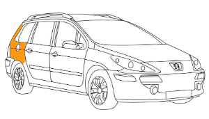 покраска заднего крыла peugeot 307